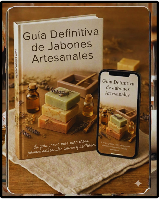 Guía premium para crear jabones artesanales en menos de 1 día + 7 bonos 🎁